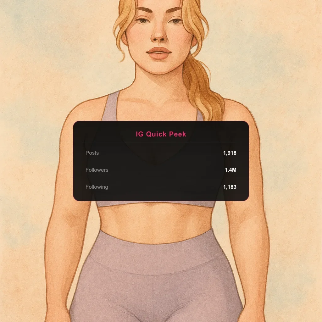 Portrait illustration + Instagram Quick Stats overlay